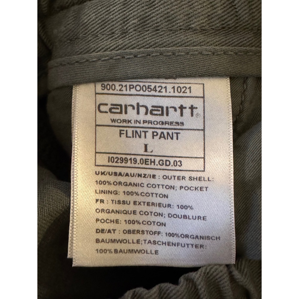 Carhartt WIP Flint Pant Men's Grey Elastic Waist Carpenter Workwear Trousers L - Picture 8 of 8